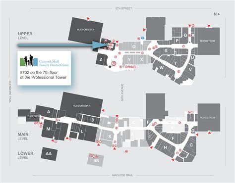 chinook centre store map.